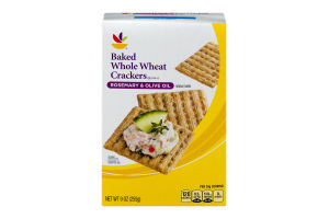 Ahold Baked Whole Wheat Crackers Rosemary & Olive Oil