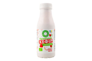 Кефир 2.5% органический с наполнителем Клубника Organic Milk п/пл 280г