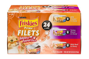 Purina Friskies Prime Filets Meaty Favorites Cat Food - 24 CT