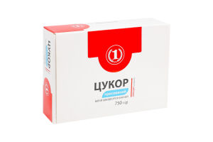 Цукор білий буряковий пресований швидкорозчинний ТМ "1" к/у 750г