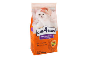 Корм сухой для взрослых котов с курицей Urinary Health Premium Club 4 Paws м/у 2кг
