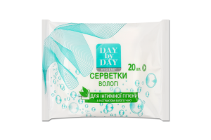 Салфетки влажные для интимной гигиены с экстрактом белого чая Hygiene Day by Day 20шт
