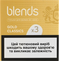 Виріб тютюновмісний для електричного нагрівання з фільтром Blends Classics Gold 60шт