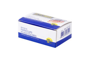 Скрепки заокруглені кольорові 28мм №BM.5015 Buromax 100шт