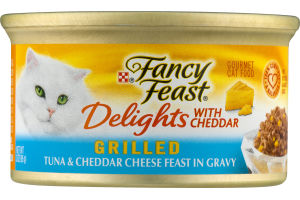 Fancy Feast Cat Food Delights Grilled Tuna & Cheddar Cheese Feast in Gravy