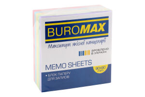 Блок паперу для записів 90х90х40мм №BM.2285 Декор Buromax 1шт