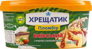 Мороженое пломбир со вкусом торта с фундуком и сливочным маслом Киевский Хрещатик п/у 500г