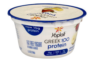 Yoplait Greek 100 Protein Fat Free Yogurt Strawberry Banana