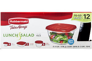 Rubbermaid TakeAlongs Lunch & Salad To-Go Pack - 12 CT
