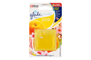 Освіжувач повітря гелевий змінний аромаблок Фруктова фантазія Sensations Glade 8г