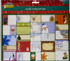 Smart Living Holiday 125 Peel 'N Stick Gift Tags
