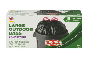 Ahold Large Outdoor Bags Drawstring - 15 CT