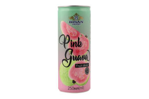 Напій безалкогольний Pink Guava негазований 250мл ж/б Bisan Drinks