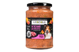 Корм д/собак М'ясний делікатес Преміум беззерновий з індичкою та овочами 400г твіст/б Леопольд