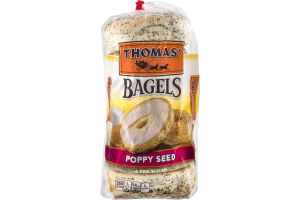 Thomas' Bagels Poppy Seed Pre-Sliced - 6 CT