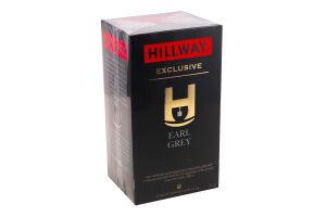 Чай чорний байховий дрібний з ароматом бергамота та цедрою апельсина Earl Grey Exclusive Hillway в/с к/у 25х2г