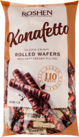 Трубочки вафельные глазированные Konafetto blanc Roshen кг
