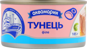 Тунец филе Аквамарин ж/б 185г