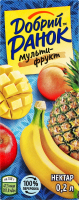 Нектар неосветленный стерилизованный Мультифрукт Добрий Ранок т/п 0.2л