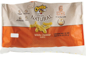 Cheetos Simply Natural White Cheddar Puffs - 6 CT