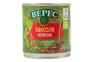 Фасоль красная стерилизованная Нежная Верес ж/б 200г