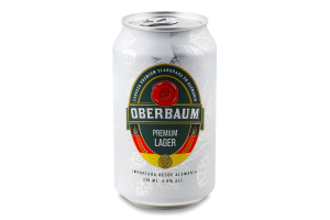 Пиво 0.33л 4.9% Lager Premium Oberbaum ж/б