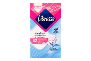 Прокладки щоденні поглинаючі Dailies Fresh&Protect Regular Libresse 32шт