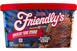 Friendly's SundaeXtreme Frozen Dairy Dessert Chocolate Fudge Brownie
