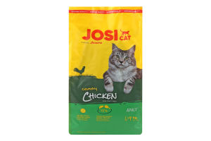 Корм сухой полнорационный для взрослых котов Crunchy chicken JosiCat м/у 1.9кг