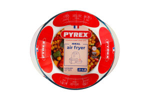 Форма скляна кругла 2.3л 26x23х8см №208В100/7948 Air fryer Pyrex 1шт