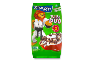 Сніданки сухі зернові Кульки Duo Start! м/у 500г