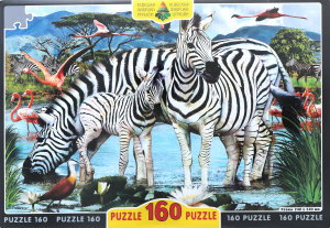 Пазлы для детей от 3лет Зебры Київська Фабрика Іграшок 160эл