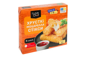 Стиксы хрустящие Моцарелла 0.18кг + соус Клюква 0.03кг I Love Chef к/у 0.21кг