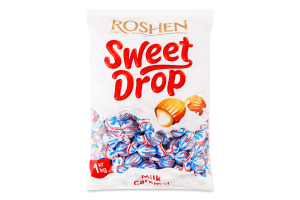 Карамель з молочною начинкою Молочна крапелька Roshen м/у 1кг