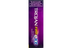 Trojan Dual Action Lubricant Latex Condoms Fire & Ice - 10 CT