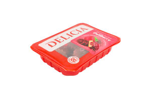 Печенье сдобное с соком клубники с льном DeliBerry Delicia лоток 180г