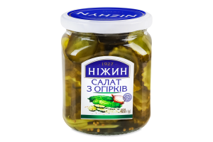Салат з огірків пастеризований Ніжин с/б 480г