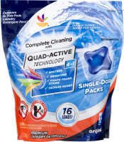 Ahold Complete Cleaning with Quad-Active Technology Laundry Detergent Single-Dose Packs Original - 16 CT