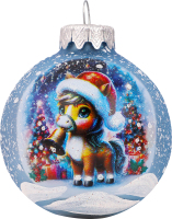 Прикраса ялинк Кристон Куля Символ року скло 65мм