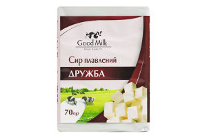 Сир плавлений "Дружба", 35 % жиру в сухій речовині, брикет 70г, ТМ Good Milk