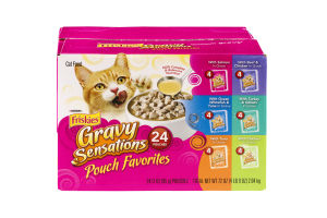 Purina Friskies Gravy Sensations Pouch Favorites Cat Food Variety Pack - 24 CT