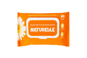 Бумага туалетная влажная ромашка и комплекс витаминов Naturelle 50шт