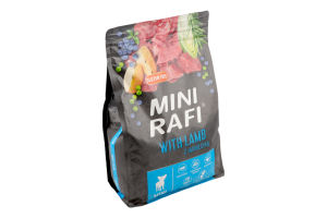 Корм сухий повнораціонний для дорослих собак малих порід з ягням Rafi м/у 3кг