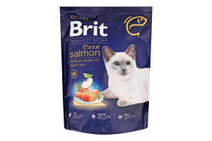 Корм сухий для дорослих котів Salmon Premium by Nature Brit д/п 300г