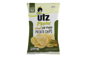 Utz Ripples Potato Chips Fried Dill Pickle