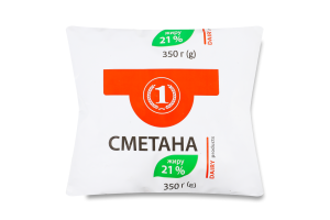 Сметана 21% ТМ "1" м/у 350г