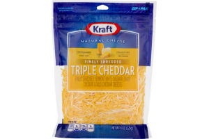 Kraft Natural Cheese Finely Shredded Triple Cheddar
