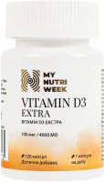 Добавка диетическая капсулы 4000МЕ Витамин D3 Экстра My Nutri Week 120шт