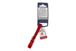 Нашийник д/собак Преміум червоний нейлон 10мм 15-25см Тріксі