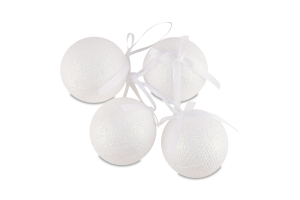 Набір прикрас ялинк Куля з бантом 5,7см 4шт 985698